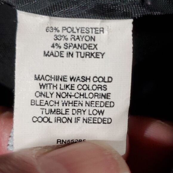 💜Vintage Express Black Editor Wide Waistband Pants Size 4 - Picture 7 of 7